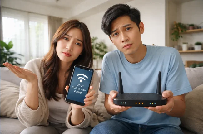 kenapa wifi tidak bisa tersambung padahal sandi benar