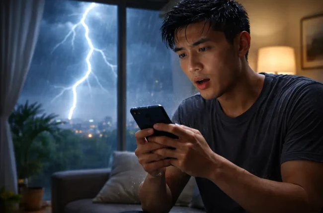 apakah wifi aman dari petir​