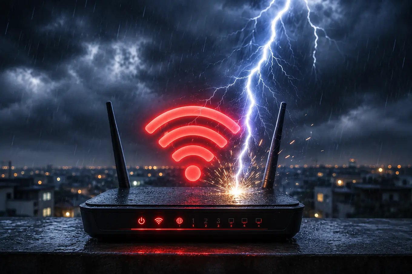 apakah wifi bisa tersambar petir