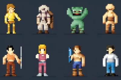 robot pixel art