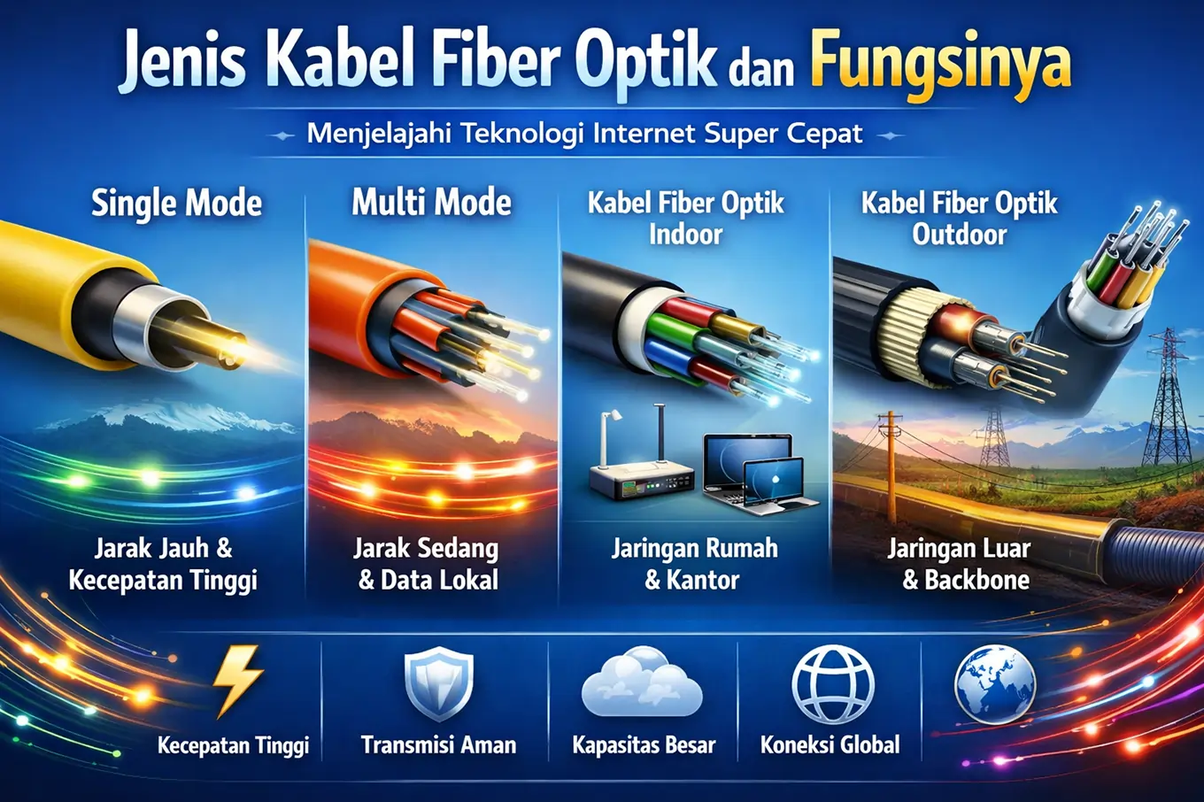 jenis kabel fiber optik