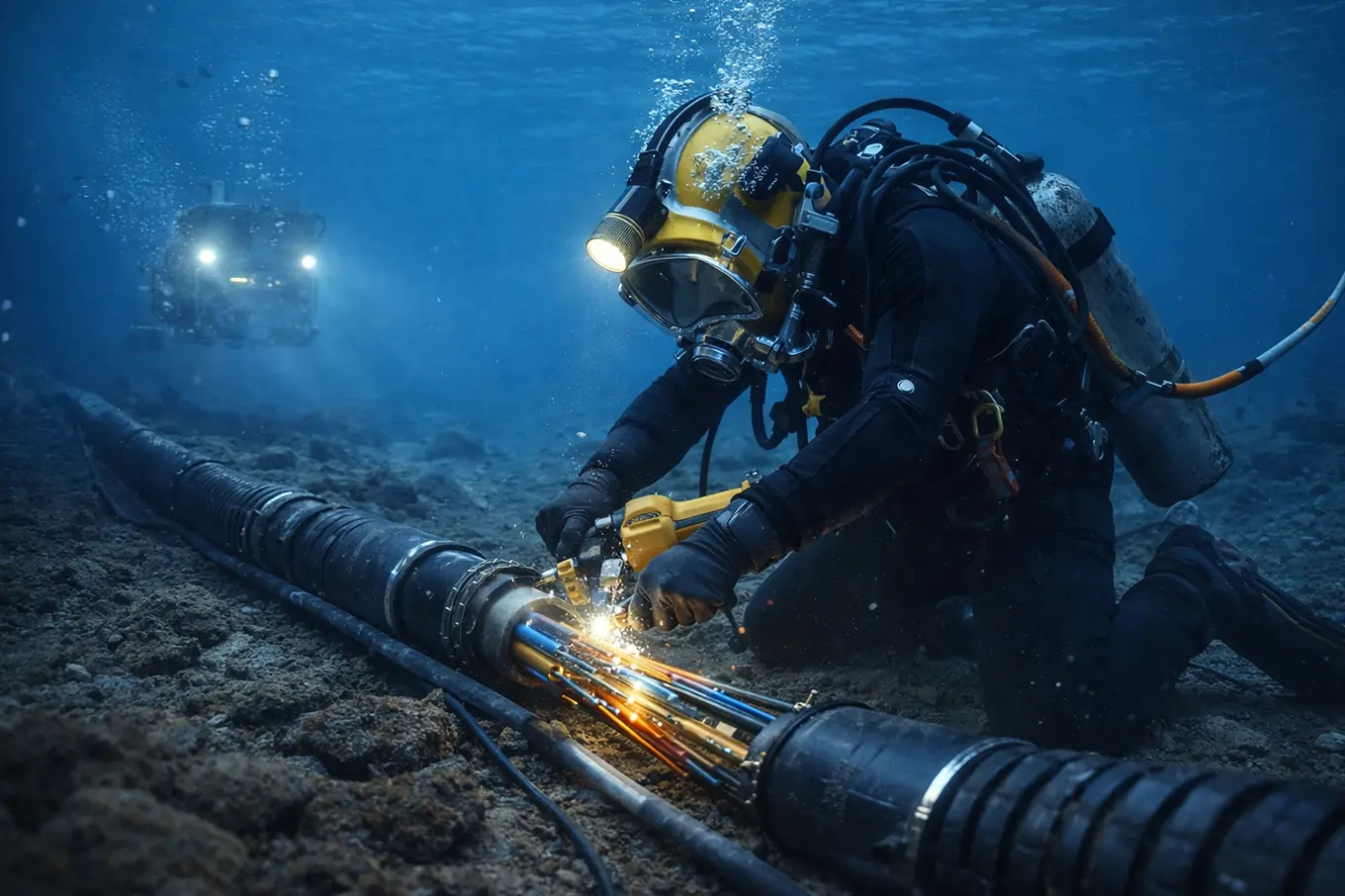 kabel bawah laut putus