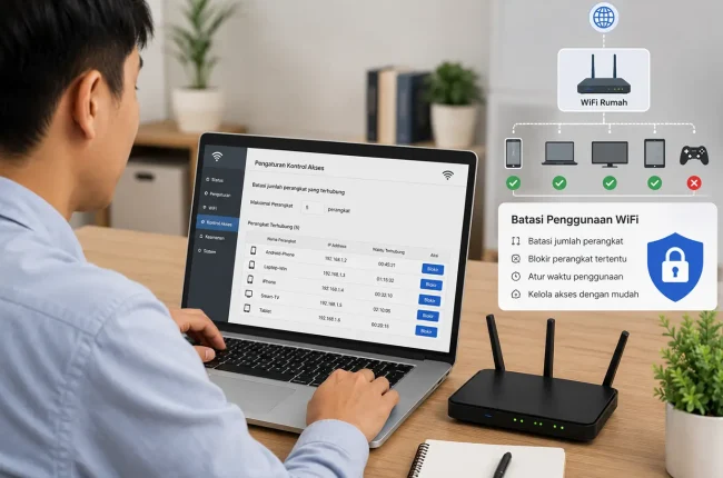 cara membatasi pengguna wifi