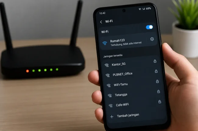 wifi terhubung tapi tidak ada akses internet di android